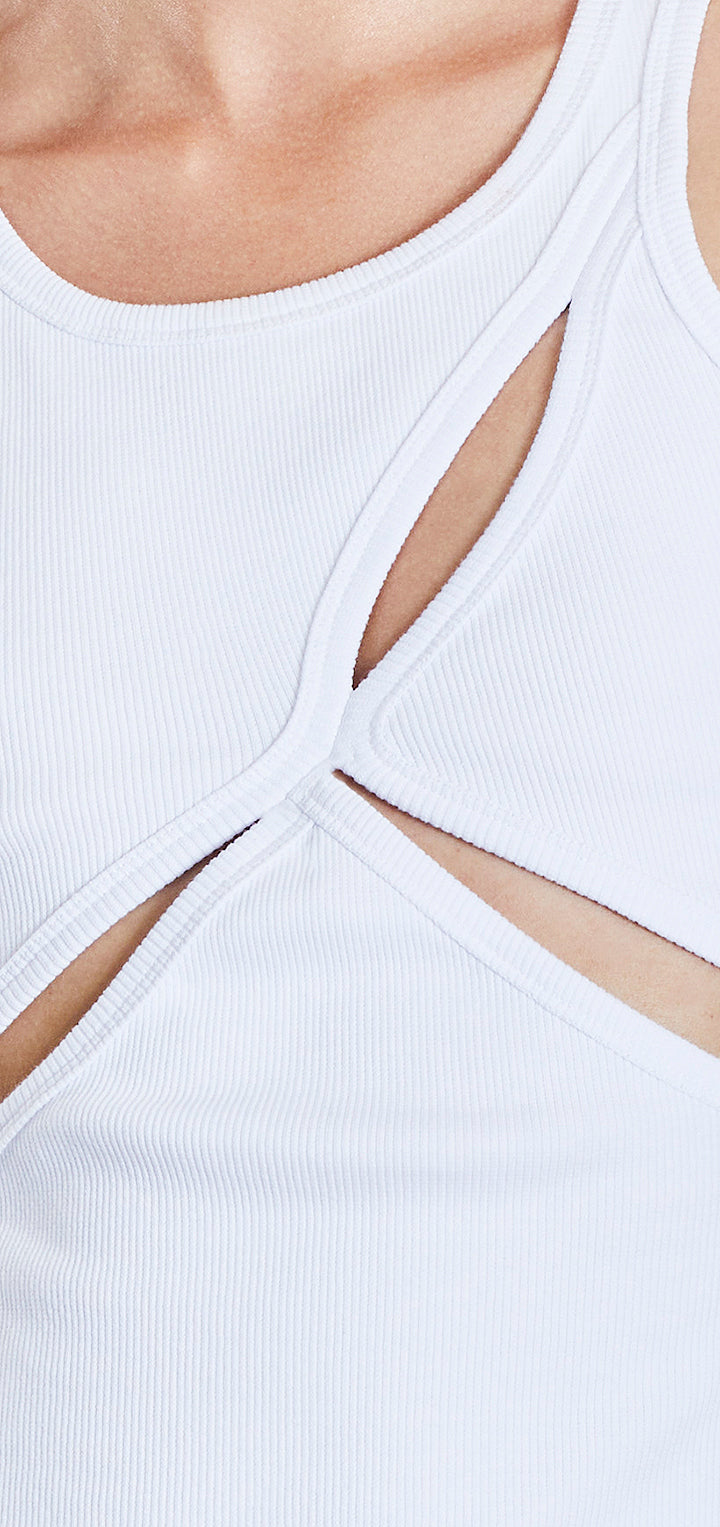 Ariel Rib Top - White