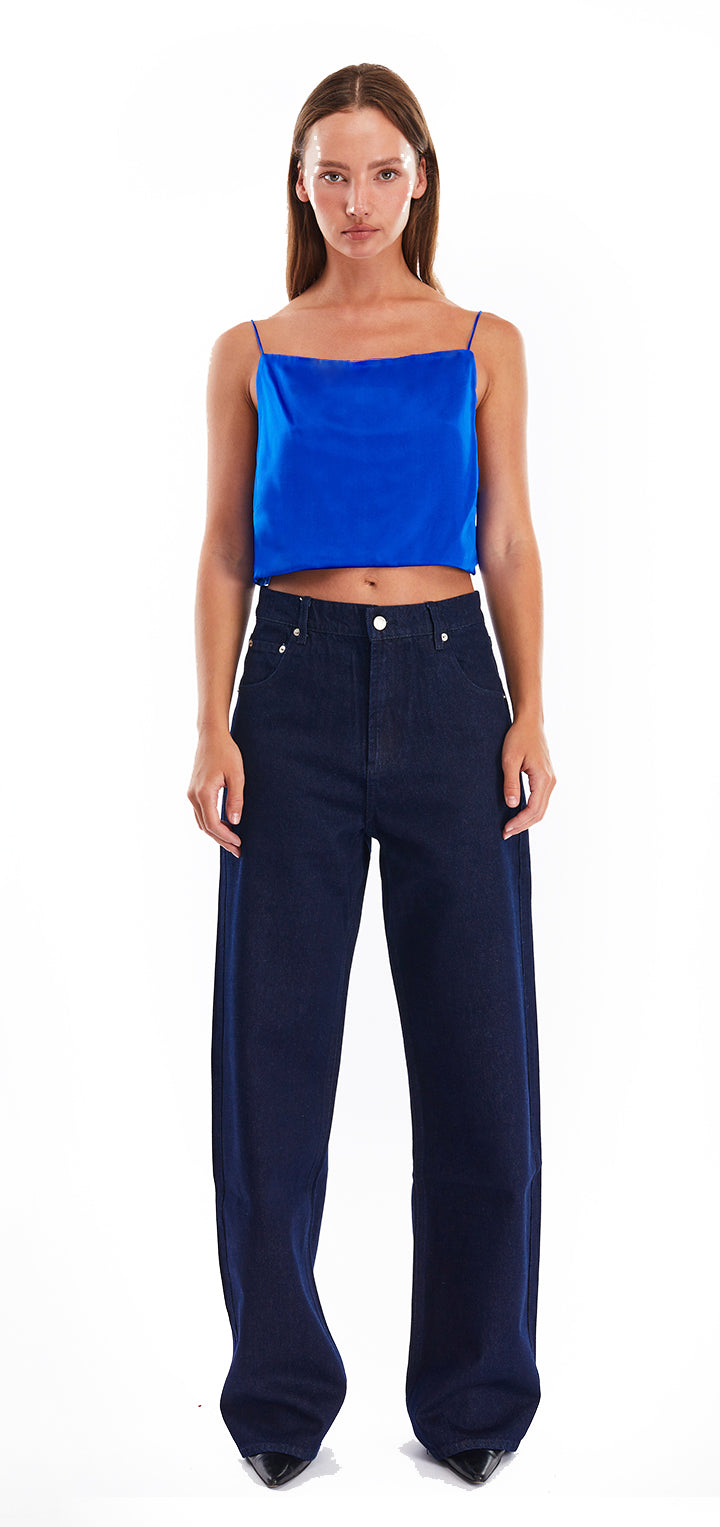 Perfi Silk top - Blue