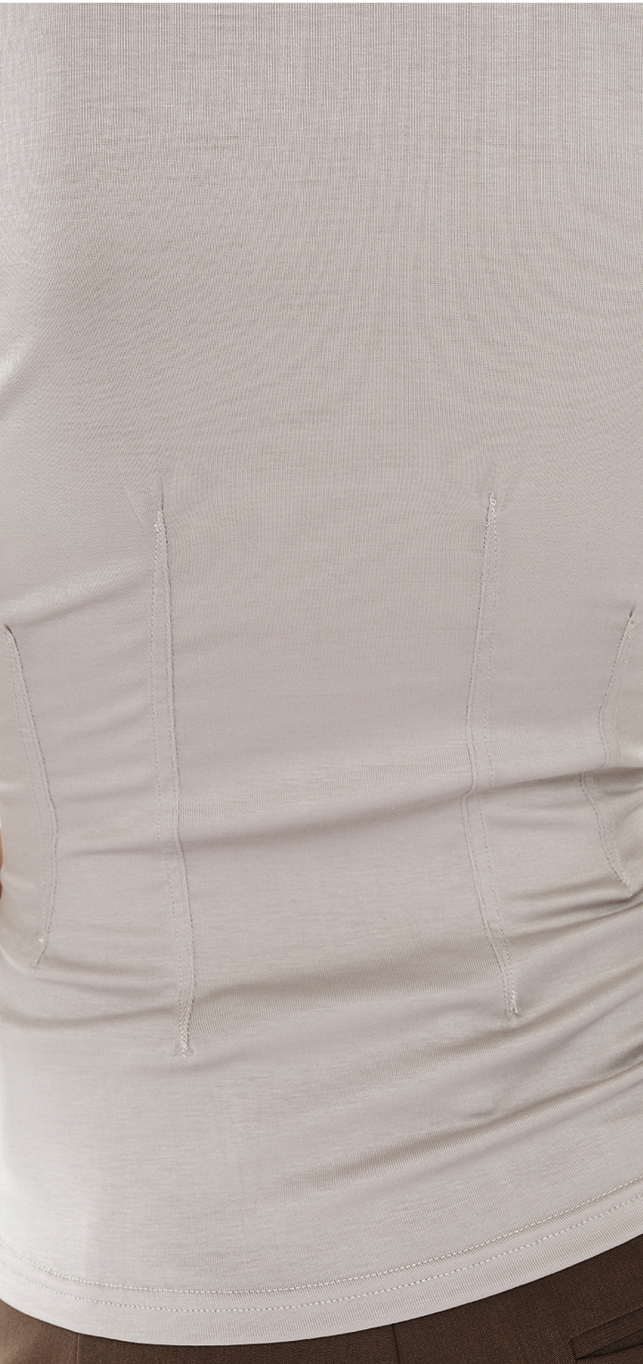 Tight seamed t shirt - Grey
