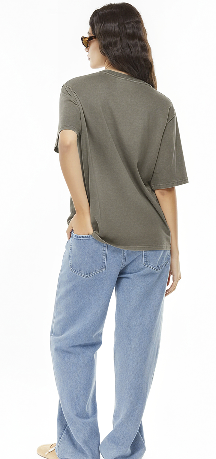 Ariel cotton cut out t shirt - Dark grey