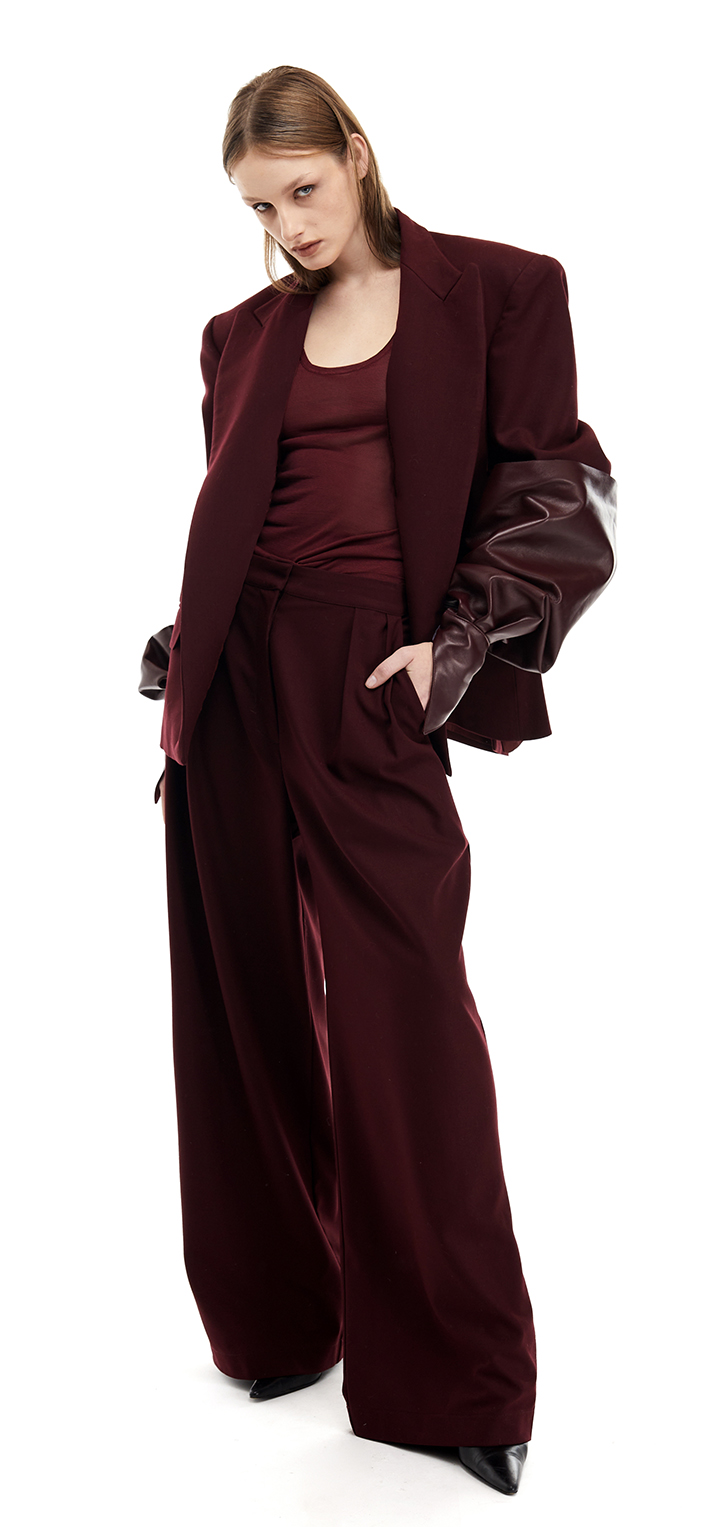 Doris Blazer jacket- Burgundy