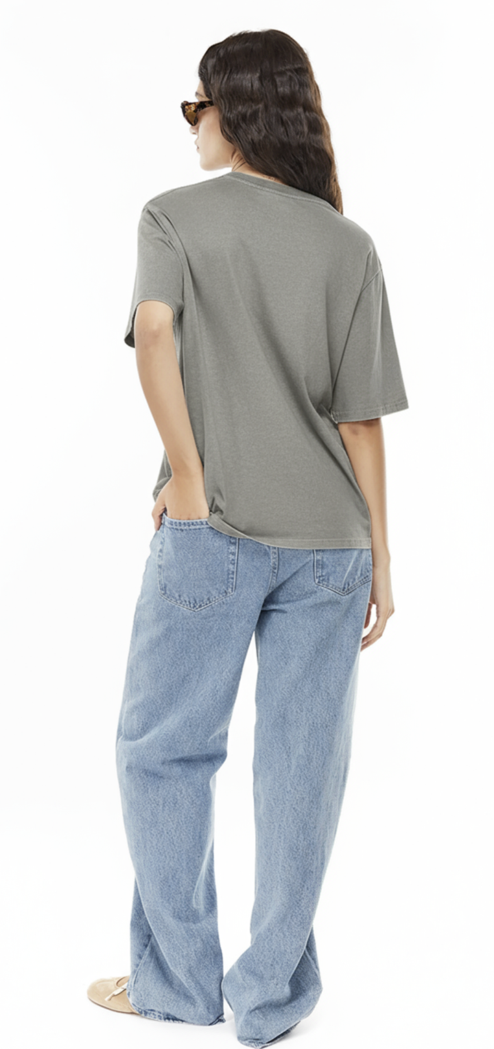 Ariel cotton cut out t shirt - Light grey