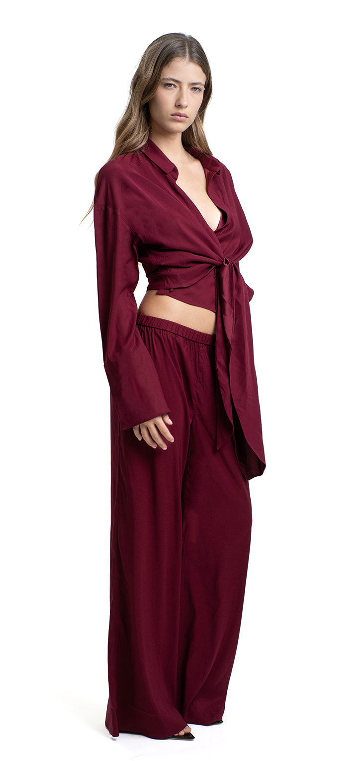 Gill pants- Burgundy matt