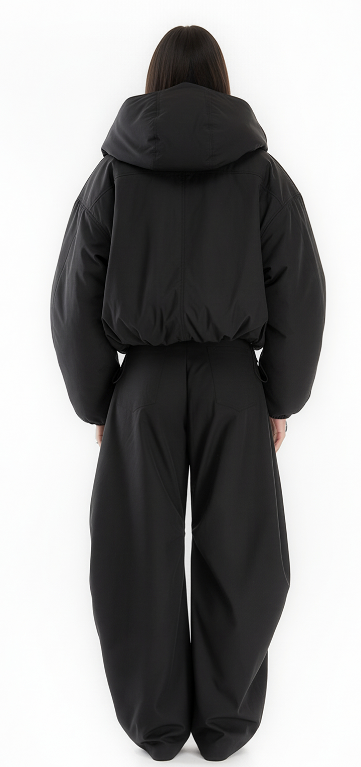 Juice crop Bomber- Black