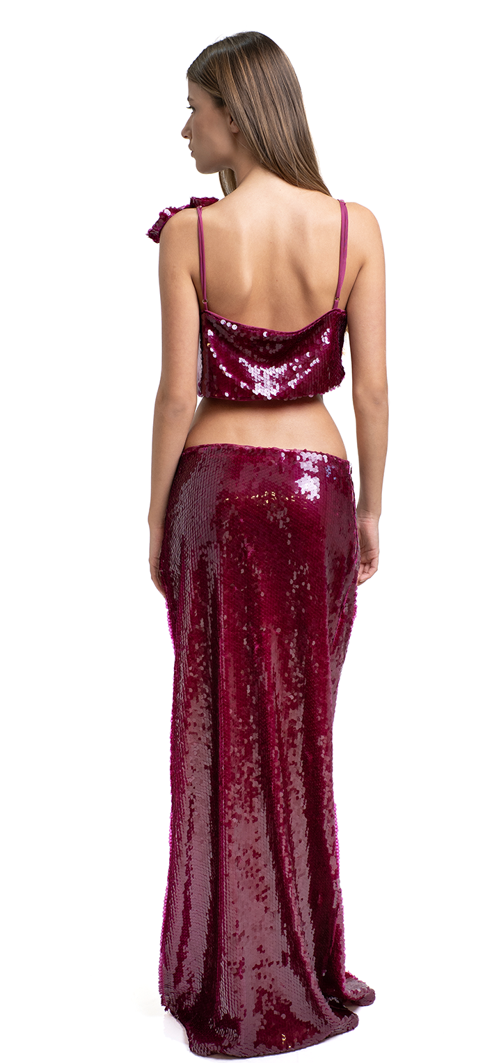 Mela sequins skirt - pink