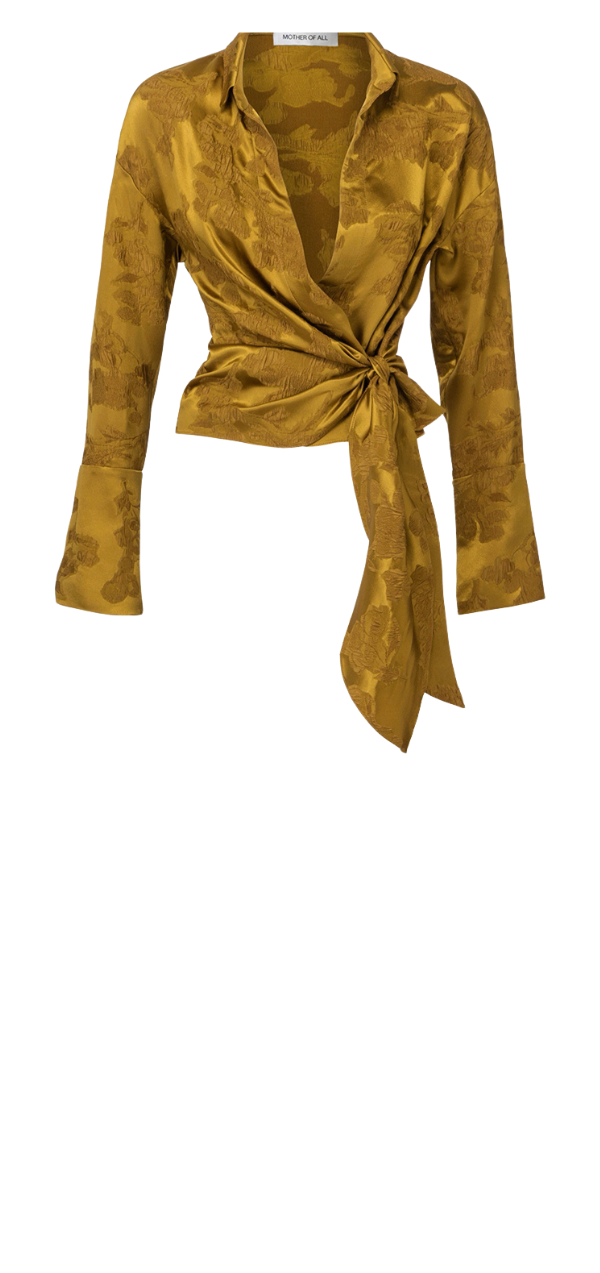 Gisele Top - Gold Jacquard