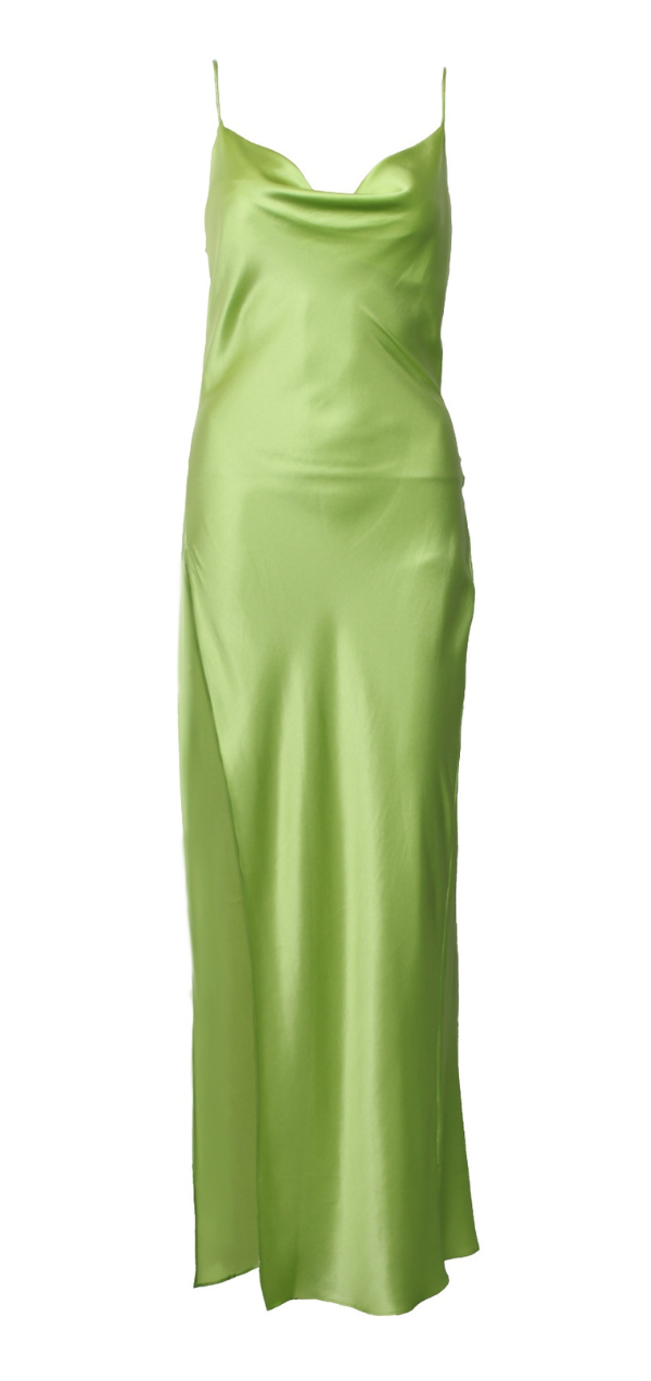 Rocca silk Dress - Lime