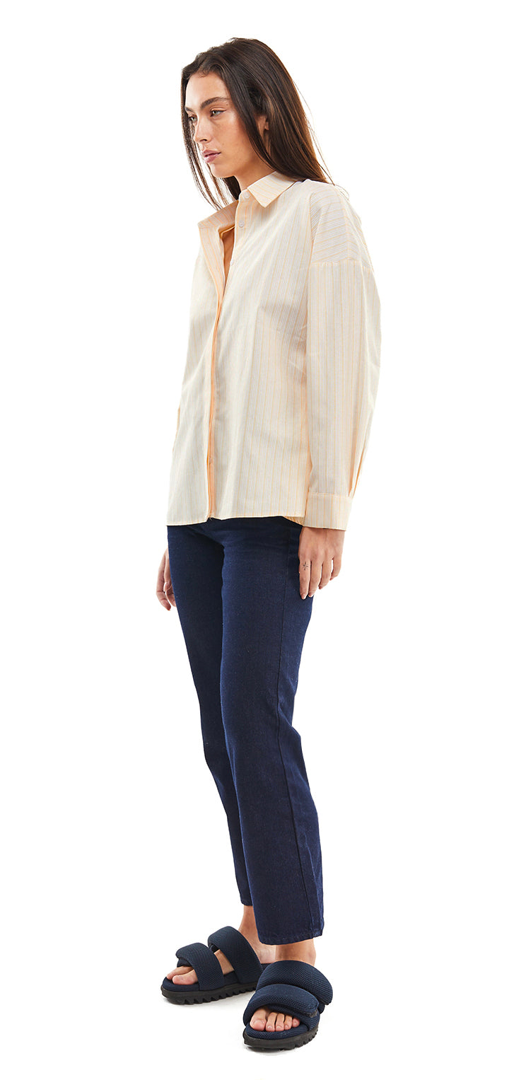 Yoko Stripes button shirt- Yellow