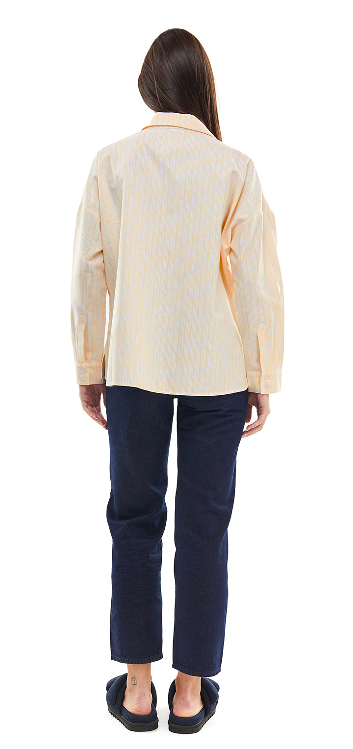 Yoko Stripes button shirt- Yellow