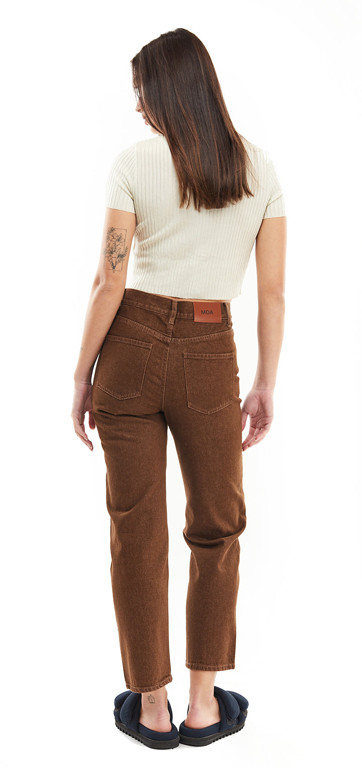 Moa High waist straight leg denim- Brown Denim