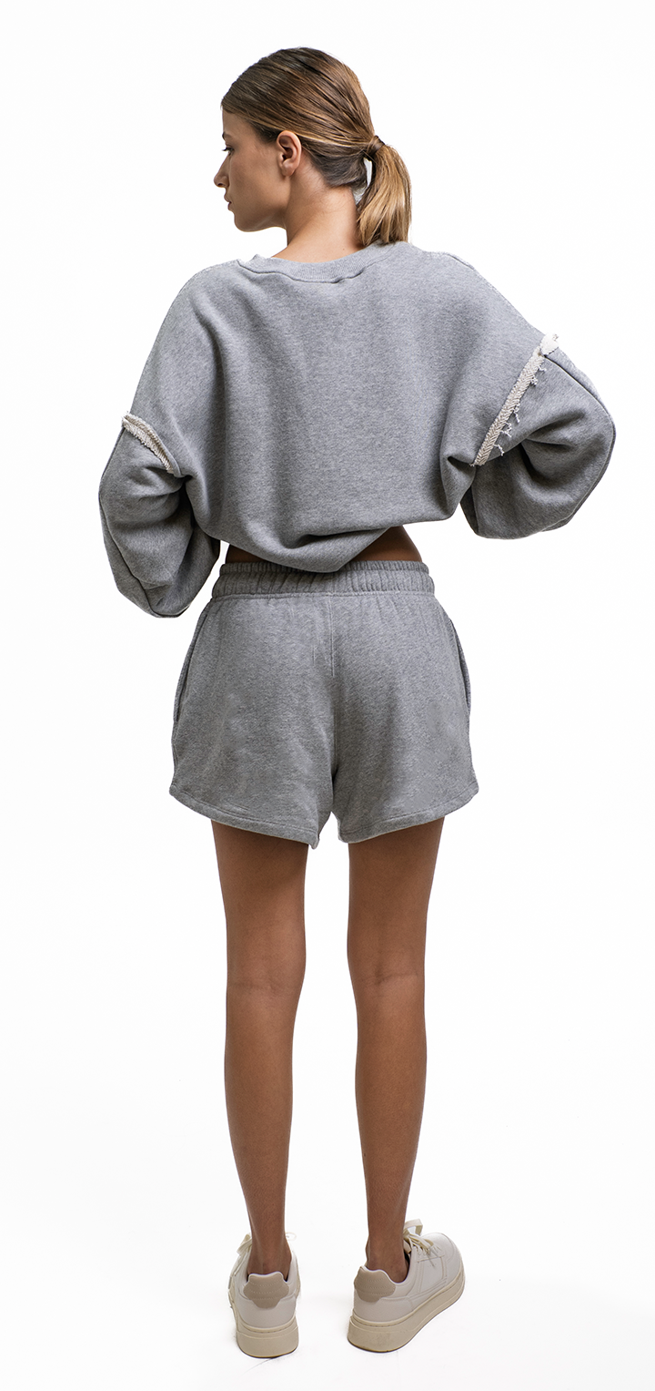 French Terry shorts - Light gray