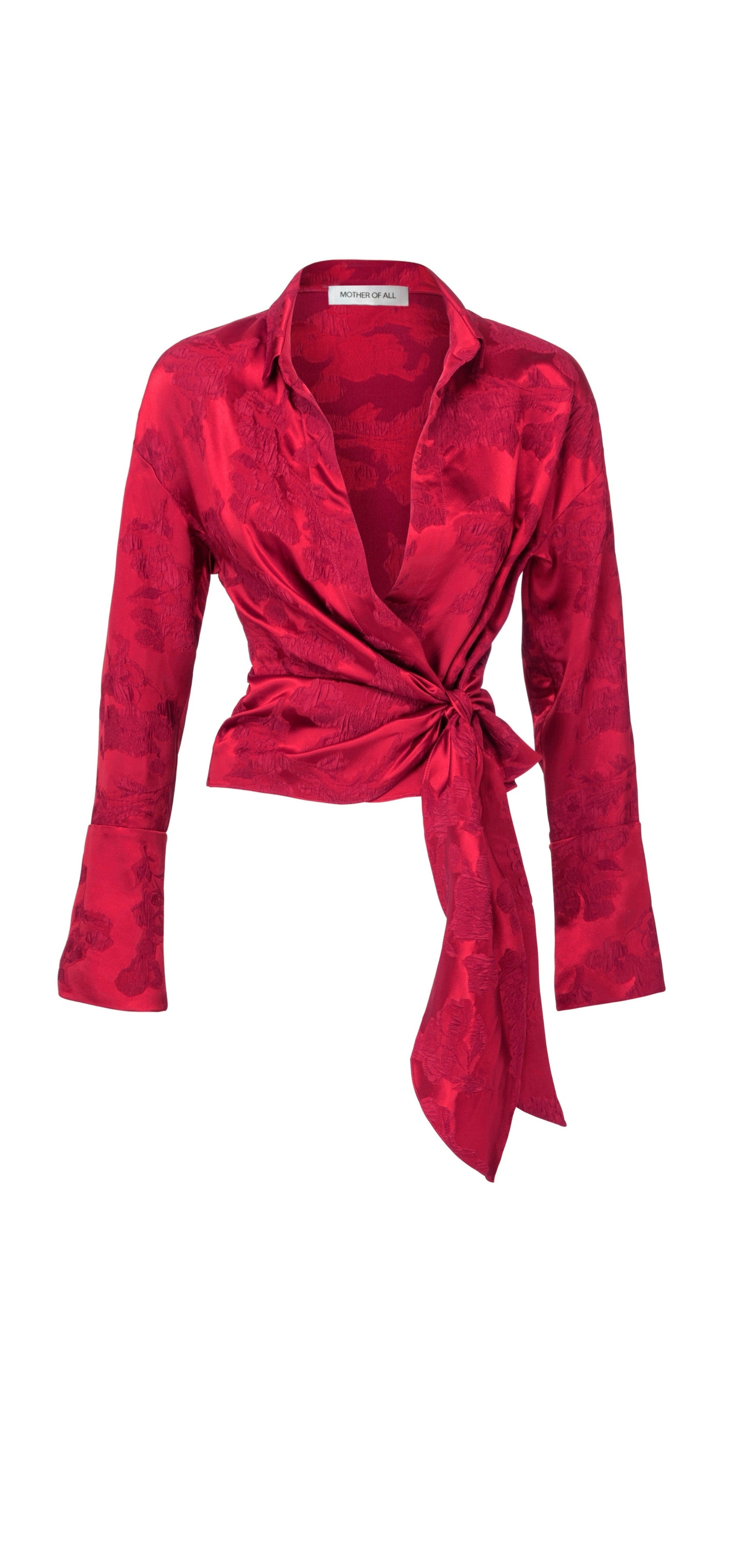 Gisele Top - Red Jacquard